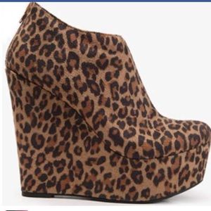 Leopard print booties